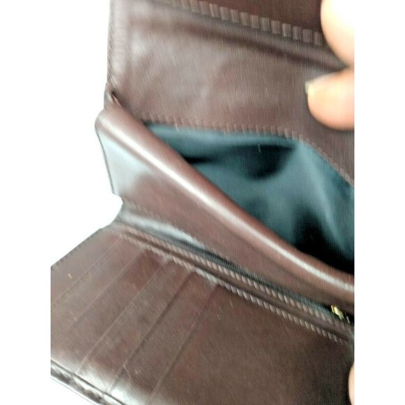 Vintage Danier Canada Dark Brown Soft Leather Ladies Wallet - 6" x 4.25" - Picture 6 of 9